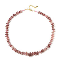 Strawberry Quartz Silver Necklace
