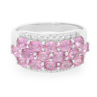 Ceylon Pink Sapphire Silver Ring