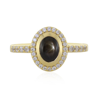 Black Star Sapphire Silver Ring