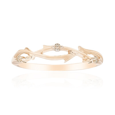 9K SI1 Argyle Rose De France Diamond Gold Ring (Annette)
