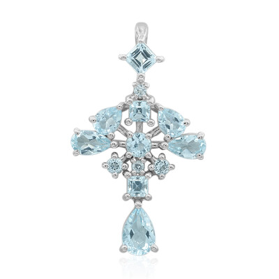 Sky Blue Topaz Silver Pendant