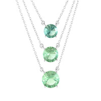 Green Fluorite Silver Necklace
