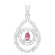 Pink Tourmaline Silver Pendant