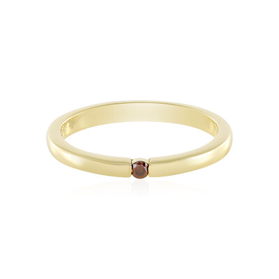 I2 Red Diamond Silver Ring