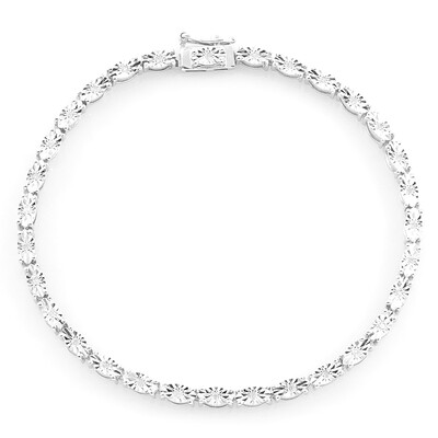 I2 (J) Diamond Silver Bracelet