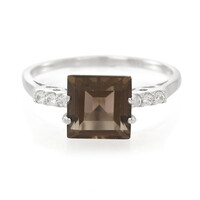 Smoky Quartz Silver Ring