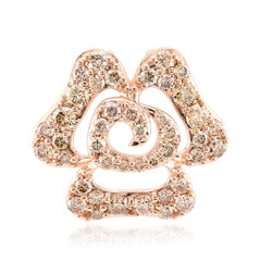 9K SI1 Argyle Rose De France Diamond Gold Pendant