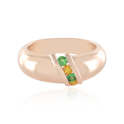 Tanzanian Tsavorite Silver Ring (Adela Silber)