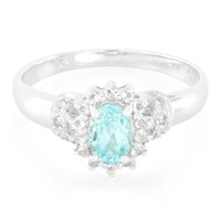 Blue Apatite Silver Ring