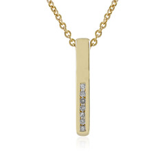 9K I2 (J) Diamond Gold Necklace (de Melo)