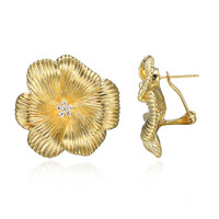 White Topaz Brass Earrings (Juwelo Style)