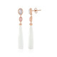 White Chalcedony Silver Earrings (KM by Juwelo)