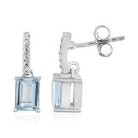 Aquamarine Silver Earrings
