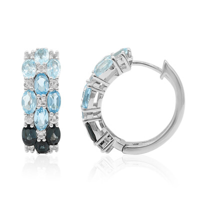London Blue Topaz Silver Earrings