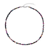 Fancy Tourmaline Silver Necklace