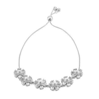 White Topaz Silver Bracelet
