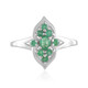 Zambian Emerald Silver Ring