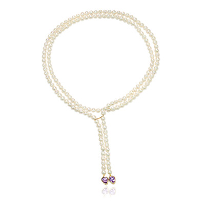 9K Amethyst Gold Necklace (Michelle Albala)