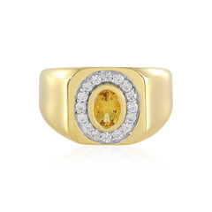 Yellow Beryl Silver Ring