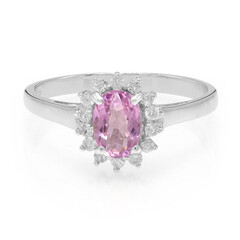 Pink Cuprian Tourmaline Silver Ring