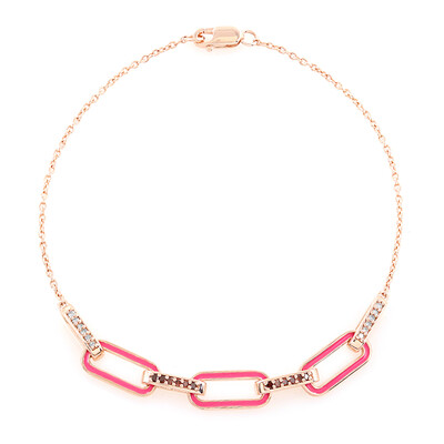 I4 Red Diamond Silver Bracelet