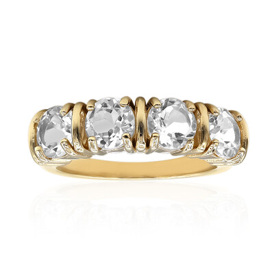 White Topaz Silver Ring