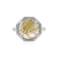 Rutile Quartz Silver Ring