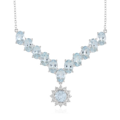 Brazilian Aquamarine Silver Necklace