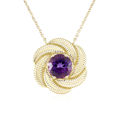 9K Zambian Amethyst Gold Necklace (Ornaments by de Melo)