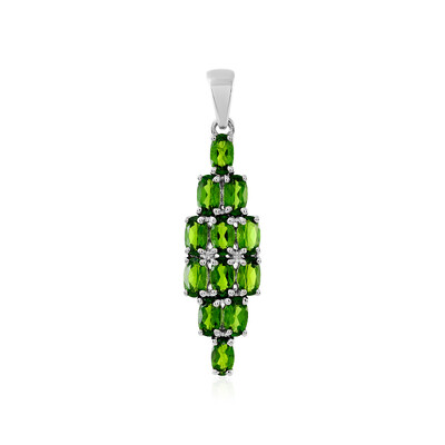 Russian Diopside Silver Pendant