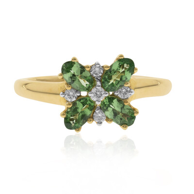 18K AAA Tsavorite Gold Ring