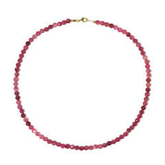 Nigerian Pink Tourmaline Silver Necklace