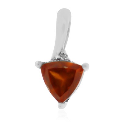 Hessonite Garnet Silver Pendant