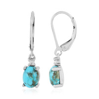 Kingman Blue Mojave Turquoise Silver Earrings