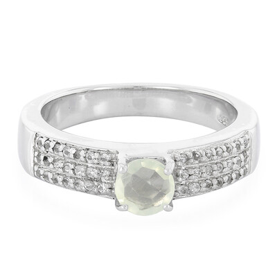 Prehnite Silver Ring