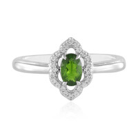 Russian Diopside Silver Ring