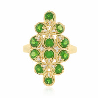 Russian Diopside Silver Ring