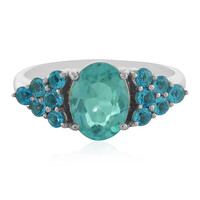 Blue Apatite Silver Ring