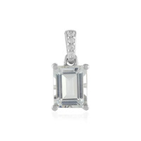 White Topaz Silver Pendant