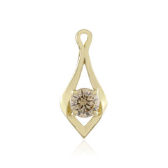 9K I2 Champagne Diamond Gold Pendant
