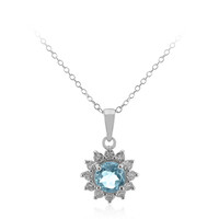 Sky Blue Topaz Silver Necklace