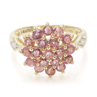 18K Unheated Padparadscha Sapphire Gold Ring (AMAYANI)