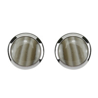 Holy Cross Flint Stone Silver Earrings
