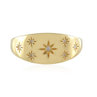 I2 (I) Diamond Silver Ring