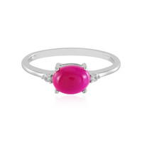 Raspberry Chalcedony Silver Ring