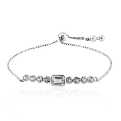 White Topaz Silver Bracelet