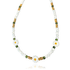 Mother of Pearl Silver Necklace