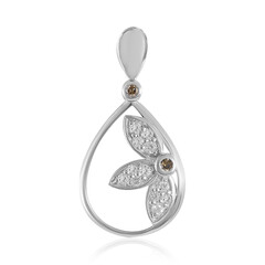 I2 Champagne Diamond Silver Pendant