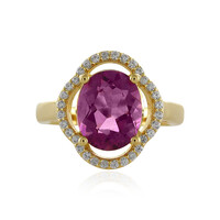 Mexican Pink Fluorite Silver Ring
