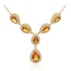 Madeira Citrine Silver Necklace